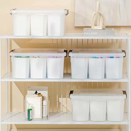 Citylife 17QT 4Packs Clear Craft Organizers and Storage Bins with Lids - size: 17 Qt- 4 Pack- W