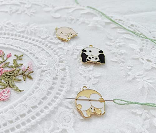 Panda Piggy Shiba Inu (3 Pieces) Needle Minder Magnetic Needle Keeper for Cross Stitch Embroidery Sewing Needle and Pin Holders