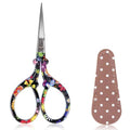 BIHRTC Embroidery Scissors 4.5Inch Stainless Steel Little Sewing Scissors - style: Vintage Black Red