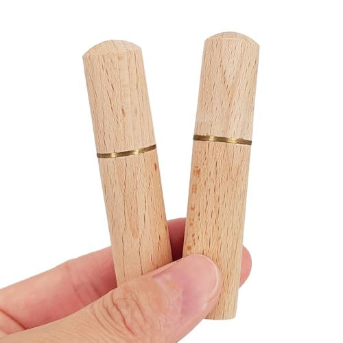2 Pcs Natural Wood Toothpick Holder Portable Wooden Travel Toothpick Case Pocket Tooth Pick Container Sewing Needle Holder Mini Toothpick Dispenser Handmade Craft Toothpicks Storage Box