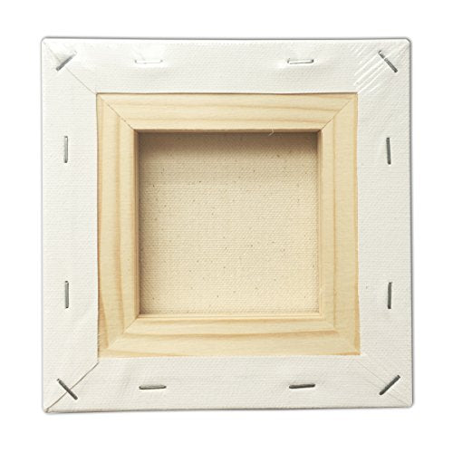 LWR CRAFTS Stretched Canvas 6" X 6" Pack of 6 - size: 6"x6"x6 (standard)