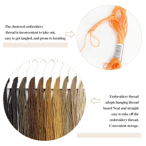1 Pieces Cross StitchEmbroidery Floss,100% Eco-Cotton Cotton Premium Skeins, Ideal for Arts & Crafts (Coffee Series 67895) - color: Coffee series 67895