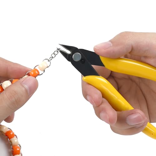 HongWay 5pcs Yellow 5" Micro Flush Cutters for Electronics Crafts - color: Yellow