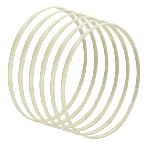 Hitefu 10 Inch Bamboo Floral Hoop Rings, 6 Packs (26cm) - style: 10 (26 cm)