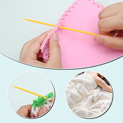 Lunarm Plastic Needles 50pcs Yarn Needles Plastic Large Eye 5.91inch/15cm - size: 5.91 inches