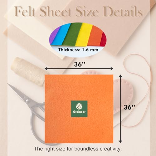 White Soft Felt Sheet, 36" x 36", 1.6mm Thick Acrylic Felt Fabric - color: White, size: 36 inch x 36 inch