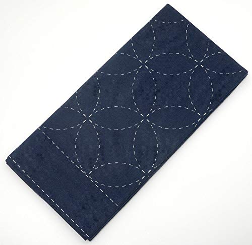 DARUMA Sashiko Sampler Original Cloth Navy Color (Seven-Treasures) - color: Seven-treasures