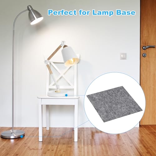 PATIKIL 10x10 Inch Square Grey Felt Furniture Pad, 6Pcs, 3mm Thickness, Soft Adhesive Non-Slip Anti-Scratch Backed - color: Grey, size: 10x10 Inch