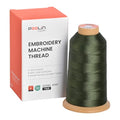 Poolin Polyester Machine Embroidery Thread 4000M 40WT Dark Olive Green 0218 - color: Dark Olive Green 0218