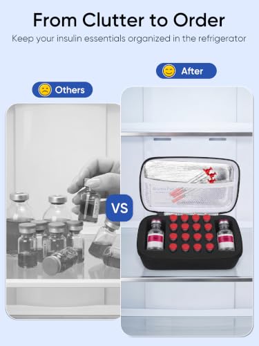 Peptide Case for Fridge, 3ml Vial Case Black - color: 2×30ml+16×3ml（black）