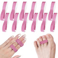 Finger Buddy Straps, 12PCS Finger Buddy Tape Straps Loops, Rose Red - color: Rose Red