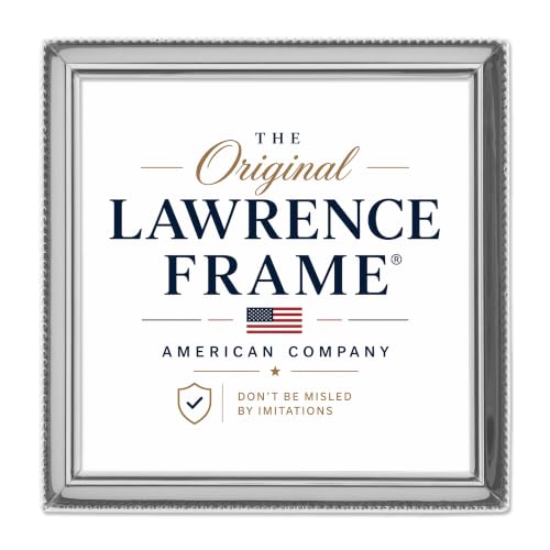 Lawrence Frames 11655 Polished Silver Plate 5x5 Picture Frame - Bead Border Design - color: Silver, size: 5x5