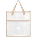 Cosblank 16x16inch Sew Project Bag Jumbo Needlepoint Project Bag, Beige - color: Beige