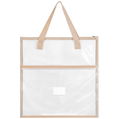Cosblank 16x16inch Sew Project Bag Jumbo Needlepoint Project Bag, Beige - color: Beige