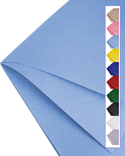 Baby Blue Felt Fabric 72" x 18", Large Stiff Craft Felt Sheet by The Yard - color: Baby Blue, size: 72" X 18" (0.5 Yard)