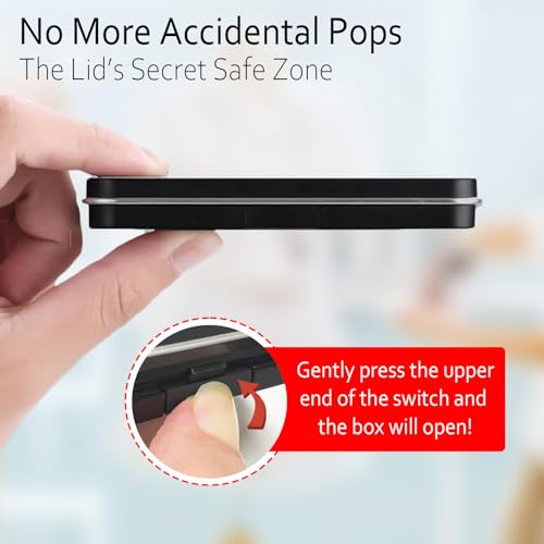 FJW Magnetic Needle Holder Case with Clear Acrylic Lid - Strong Sewing Pin Storage Case - Secure & Visible Needle Keeper for Sewing, Quilting, Crafts Small - size: S