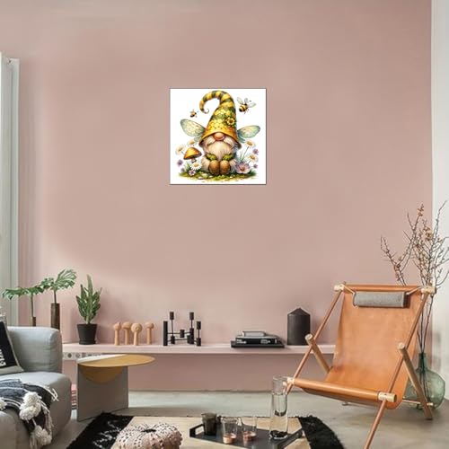 Gnome Stamped Cross Stitch Kits for Adults Beginner, Flowers bee Counted Cross Stitch Kits Printed Stitching Cute Patterns Dimensions Needlepoint Art Crafts Embroidery Kits for Adults - color: Cross Stitch-1222-2