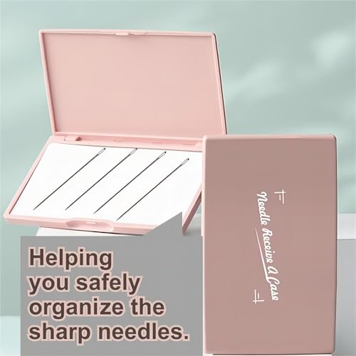 Magnetic Needle Storage Case, Portable Knitting Pin Holder, Magnetic Manual DIY Sewing Stitching Pin Organizer Box (Pink) - color: Pink