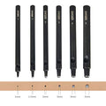 OWDEN Professional 6Pcs Leather Hollow Punch Set, 1.0-5.0mm,Slim Style.