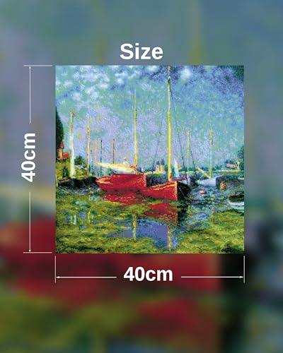 RIOLIS 1779 Argenteuil After C. Monet's Painting Counted Cross Stitch Kit