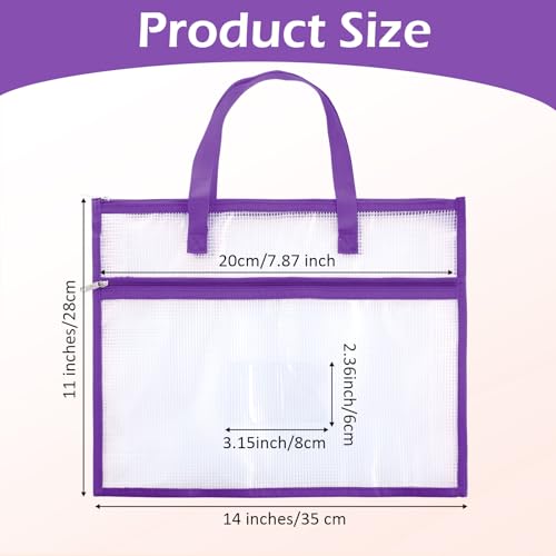 Clysee 5 Pcs Sewing Project Bag 14x11 Needlepoint Organizer, Multicolor - color: Multicolor