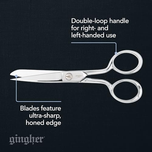 Gingher 5" Straight Fabric Scissors for Cutting Curves & Buttonholes - style: 5" Knife Edge Sewing