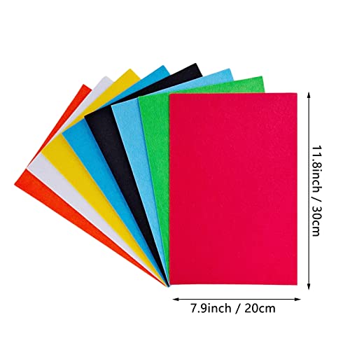 Jtnohx Stiff Felt, 2mm Thick Felt Sheets for Crafts, 8"x12" Hard Felt Fabric Squares 8Pcs for DIY Projects (Blue Green Series) - color: Blue Green Series