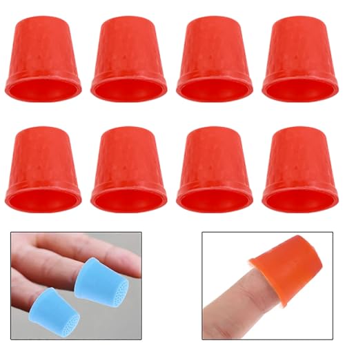 zutisay Plastic Sewing Quilting Thimbles Red Sewing Thimble red thimbles for Hand Quilting Suitable for Needle Patchwork Embroidery, etc. (red) 30pcs