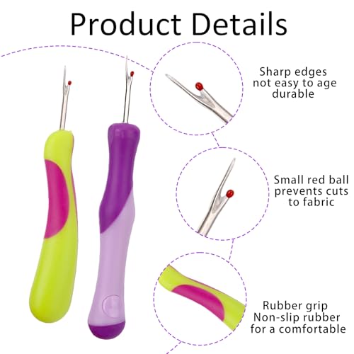 2pcs Seam Ripper, Thread Cutter Picker Tool, Sewing Stitch Remover