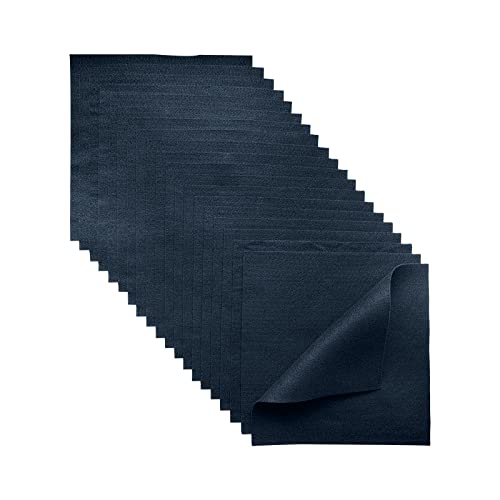 Jtnohx Soft Dark Blue Felt Sheets Flexible Felt Fabric for Crafts 12" 20Pcs - color: Dark Blue