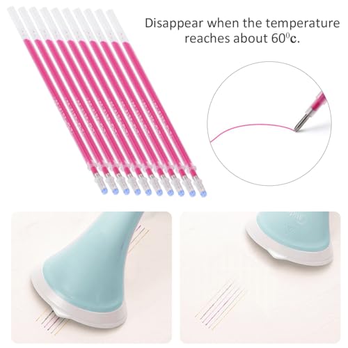 Fayelume 100PCS Heat Erasable Pens, Red High Temperature Disappearing Ink Pen, Leather Garment Scribing Fabric Pens, Temporary Marking Tailor's Tool for Garments