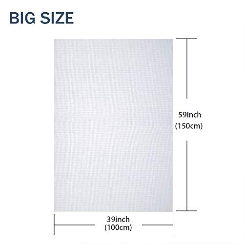 Pllieay 14 Count Big Size Classic Reserve Aida Cloth White Cross Stitch Fabric, 59 x 39 Inch - size: 59 x 39 Inch