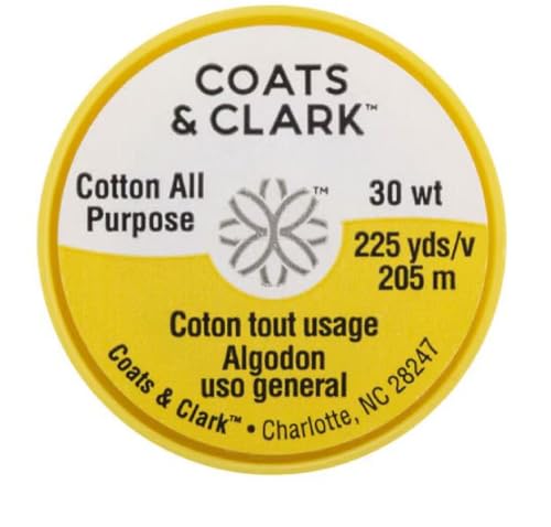 Coats & Clark Cotton All Purpose Sewing Thread 100% Mercerized Cotton 225 Yards Each Spool S970 2 Pack Bundle with 3 Bella's Crafts Needle Threaders (Natural) - color: Natural