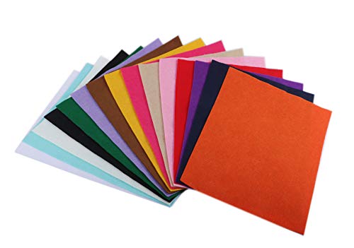 YYCRAFT Craft Soft Felt Sheets 9 Inch X 12 Inch - 15 Pcs Pack, 15 Colors - color: 15 Colors