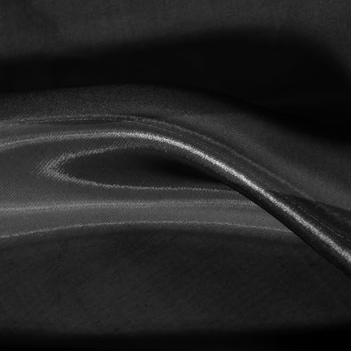 Black Organza Fabric by The Yard, 44" Wide Sheer Fabric 1 Yard - color: Black, size: 1 yard pre cut