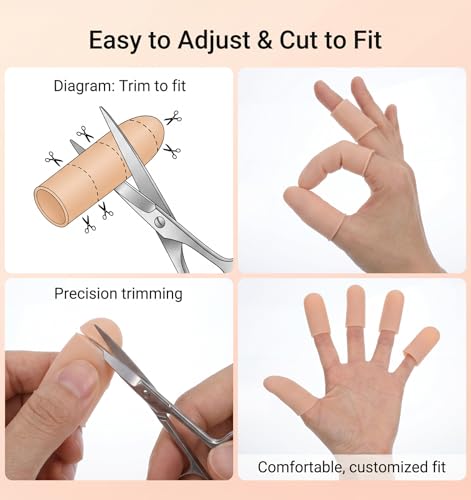 16Pcs Thumb Covers, Silicone Thumb Protector Covers Finger Cots for Wounds