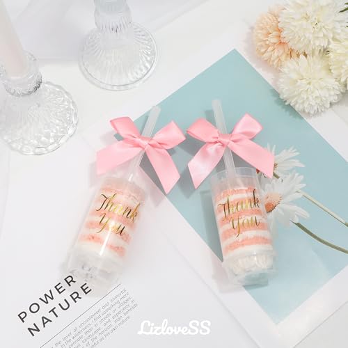 Pre-Tied Self Adhesive Pink Satin Ribbon Bows for Crafts 3" - color: Pink
