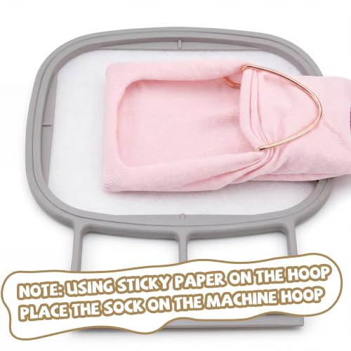 Twistover 2 Pcs Sock Embroidery Hoop for Machine, Adults and Kids - size: Adults and Kids