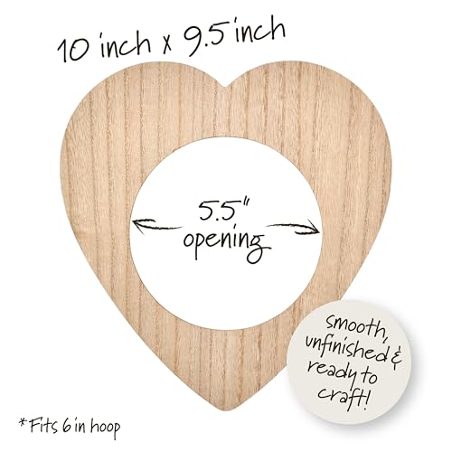 Bucilla, Embroidery Hoop Heart Frame, Fits 6" Embroidery Hoop - size: 6", style: Heart