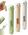 3 in 1 Automatic Needle Threader & Seam Ripper Tool with Storage, 3PCS - color: 3PCS-White/Brown/Green