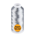 Simthread Rayon Embroidery Thread 5500 Yards, 40wt 100% Rayon Viscose for Commercial and Domestic Machines - Gray 1118 - color: Gray1118