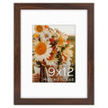 Golden State Art 9x12 Brown Picture Frame Mat for 6x8 Real Glass - color: Walnut, size: 9x12