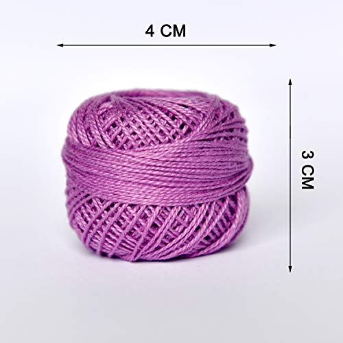 Crochet Thread 10 Balls Cardinal Size 8 for Crochet Hardanger Cross Stitch Needlepoint Hand Embroidery (Purple Series) - color: purple series