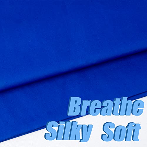2 Yard Blue Cotton Fabric,Natural Cotton Poplin Fabric by The Yard, 59 Inches Wide 100% Cotton Fabric,Soft Embroidery Muslin Quilting Material for Sewing Material Apparel Cloth - color: Blue, size: 2 Yards