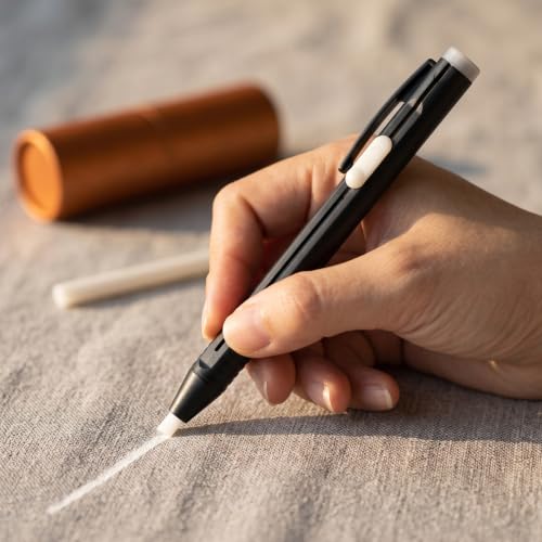 Isslly Fabric Pencils for Sewing, White, 2Pen+20Refills, 5.23in - color: White, 2Pen+20Refills