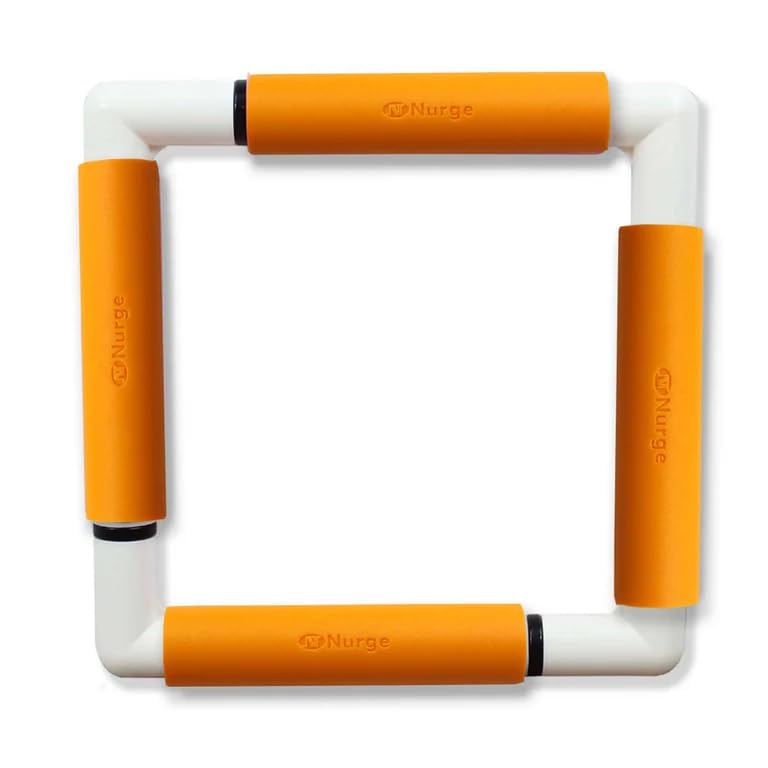 Nurge Rectangle Plastic Embroidery Snap Frame - Cross Stitch Hoop & Needlepoint Stretcher Bars for Hand Crafting, Punch Needle, Quilting, Sewing Supplies - Lightweight & No-Crease 8x8 Orange - color: Orange, size: 8x8"