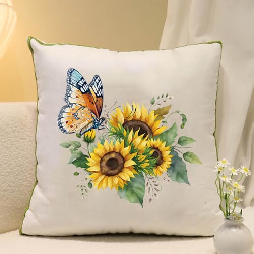 Spring Flower Butterfly Iron on Transfer for T-Shirt, Watercolor Various Floral Design DTF Ready to Press Heat Transfer Vinyl Decals Fresh Summer Iron on Patches Appliques for Girls Party DIY Decor - color: Watercolor Flower Butterfly B