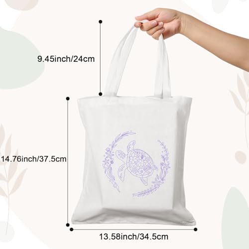 Nuberlic Embroidery Tote Bag Kit for Beginners with Sea Turtles Pattern - color: color2