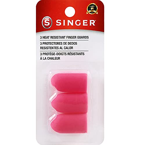 SINGER 00195 Heat Resistant Protective Finger Guards, 3-Count, Pink