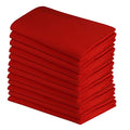 DG Collections 100% Cotton Flour Sack Towels – 12 Pack, 27x27 Inches, Red, Lint-Free, Pre-Washed, Hemmed Edges – Reusable Kitchen Towels for Cleaning, Embroidery, Printing & Crafts - Red - color: Red, size: Set of 12 (27x27 inches)